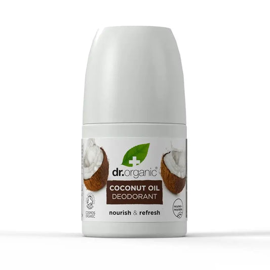 Deodorante all'olio di cocco Dr.Organic per tutti i tipi di pelle, 50 ml