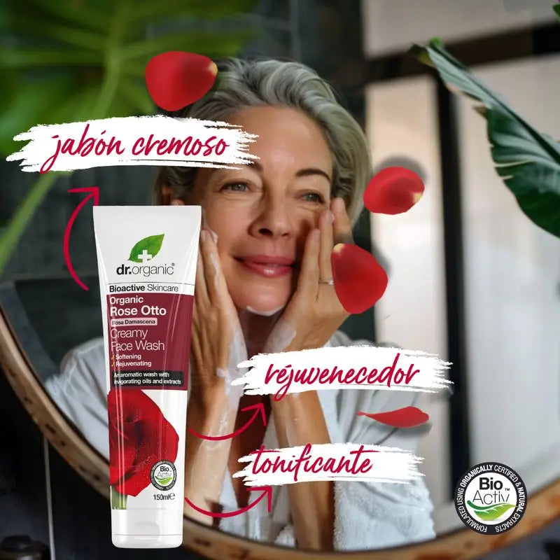 Dr.Organic Rosa Damascena Deodorante per pelli mature, 50 ml