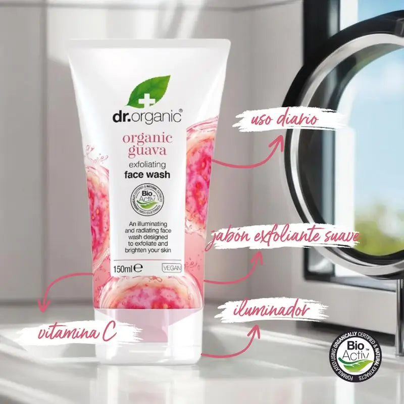 Dr. Organic Guava Scrub viso 150Ml.