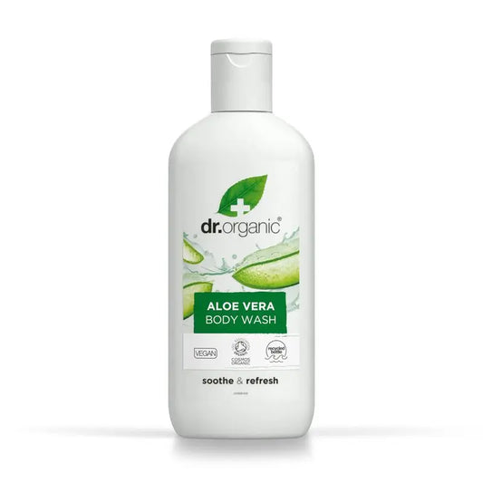 Dr.Organic Gel doccia all'aloe vera per tutti i tipi di pelle, 250 ml