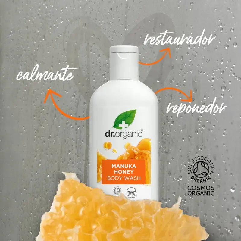 Gel doccia al miele di Manuka Dr.Organic per pelli secche e sensibili, 250 ml