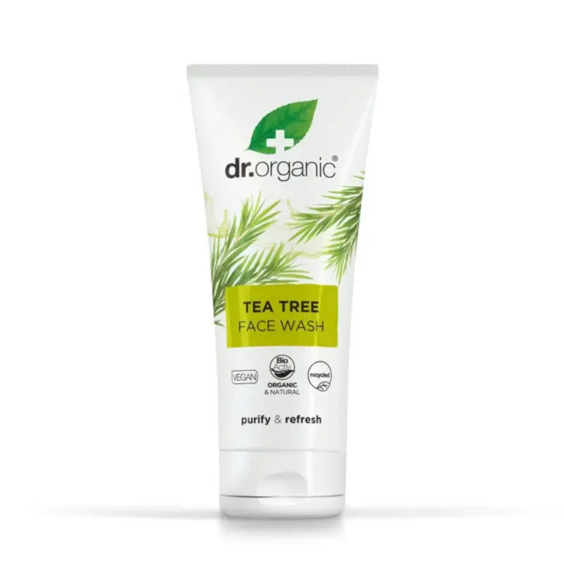 Dr.Organic Tea Tree Detergente viso pelle grassa, 200 ml