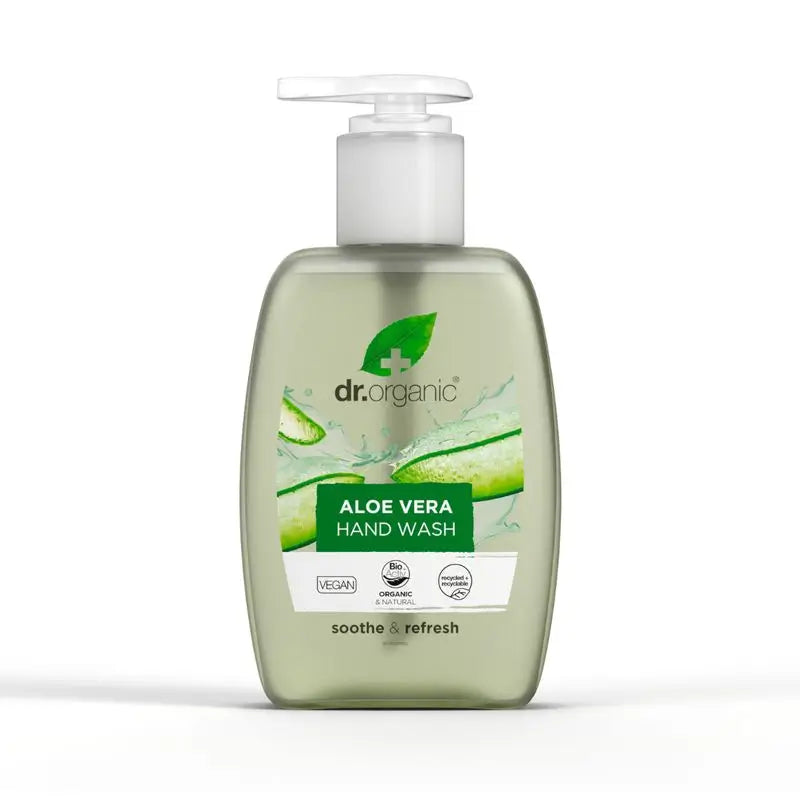 Dr.Organic Sapone per le mani all'aloe vera per tutti i tipi di pelle, 250 ml