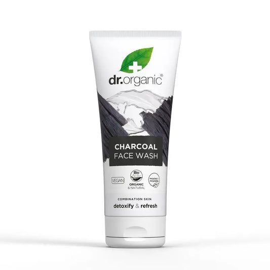 Dr.Organic Detergente viso al carbone attivo per pelli grasse, 200 ml