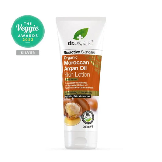 Lozione per il corpo all'olio di argan Dr. Organic 200Ml.