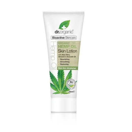 Lozione per il corpo all'olio di canapa biologico Dr. Organic 200Ml.
