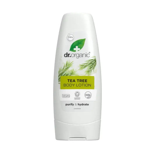 Dr.Organic Tea Tree Lozione per il corpo per pelli grasse, 200 ml