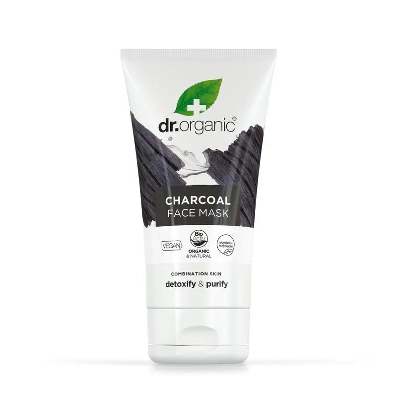 Dr.Organic Maschera viso al carbone attivo per pelli grasse, 125 ml