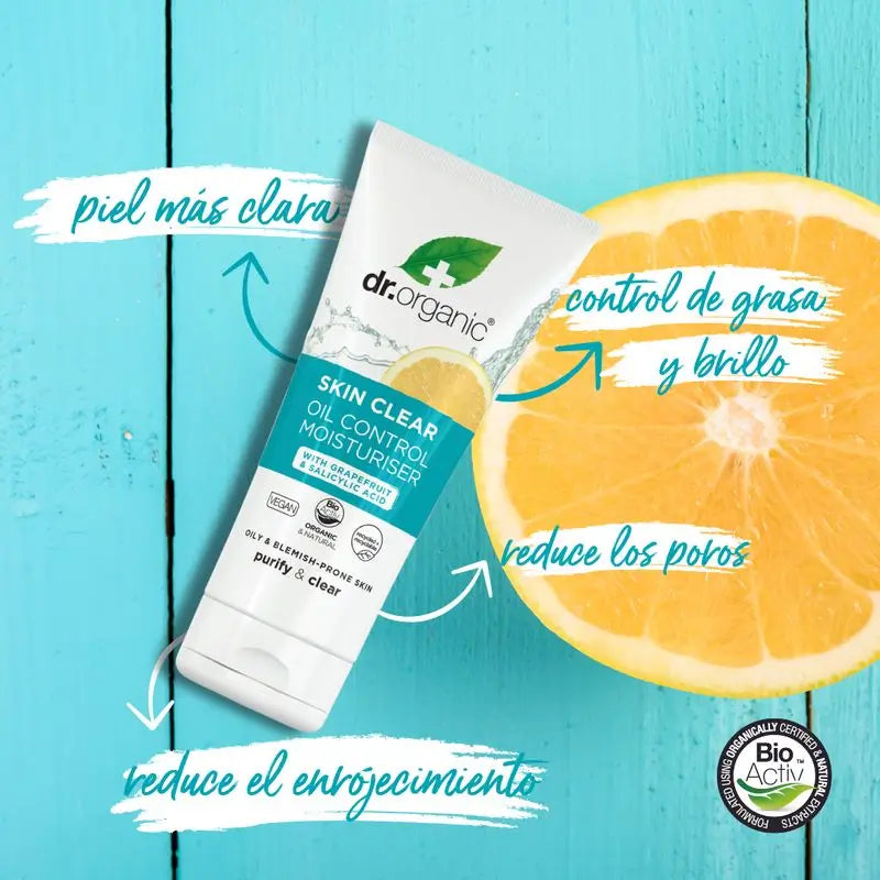 Dr.Organic Skin Clear Crema viso pelle acneica o grassa, 50 ml