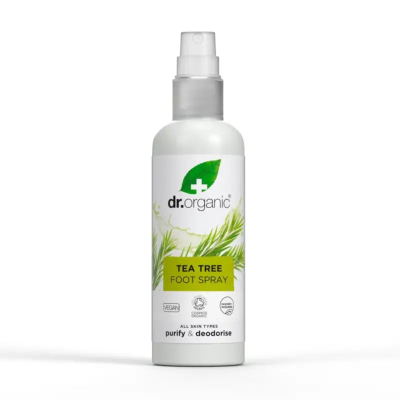 Dr.Organic Spray deodorante per i piedi all’albero del tè, 100 ml