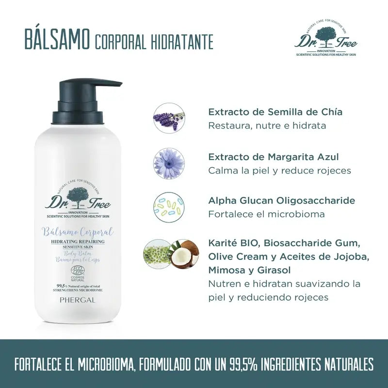 Dr. Tree Balsamo Corpo Idratante Naturale Pelle Sensibile 400Ml