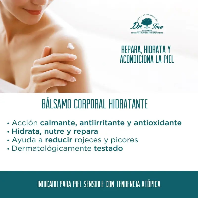 Dr. Tree Balsamo Corpo Idratante Naturale Pelle Sensibile 400Ml