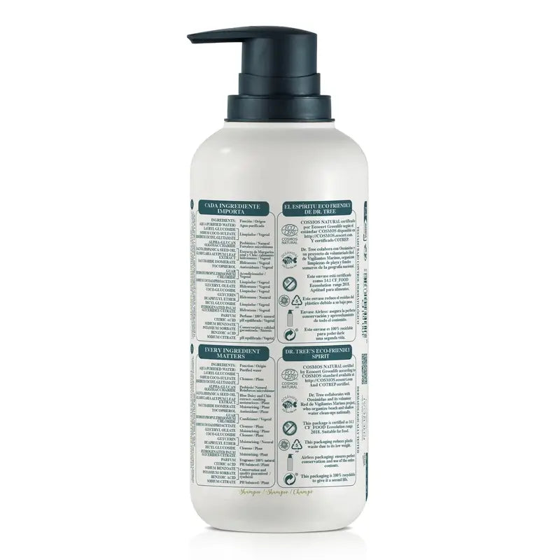 Dr. Tree Shampoo naturale dermo-protettivo per cuoio capelluto sensibile 400 Ml