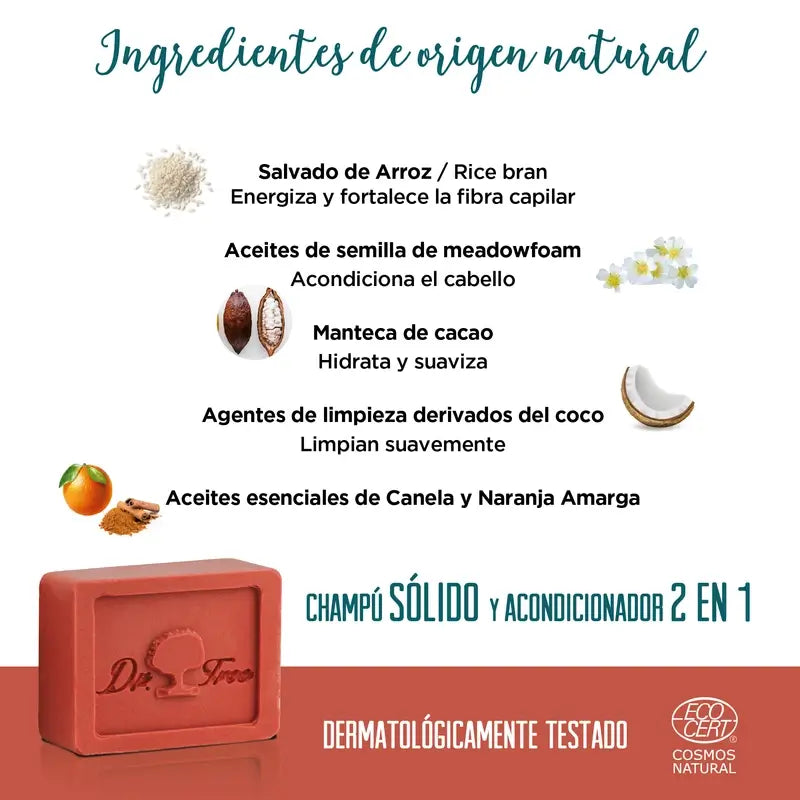 Dr. Tree Forza Naturale Shampoo solido naturale per cuoio capelluto sensibile