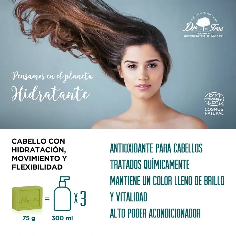 Dr. Tree Shampoo solido idratante naturale per cuoio capelluto sensibile