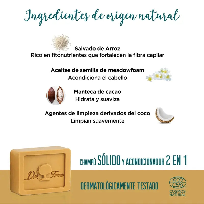 Dr. Tree Eco Shampoo solido rivitalizzante per cuoio capelluto sensibile