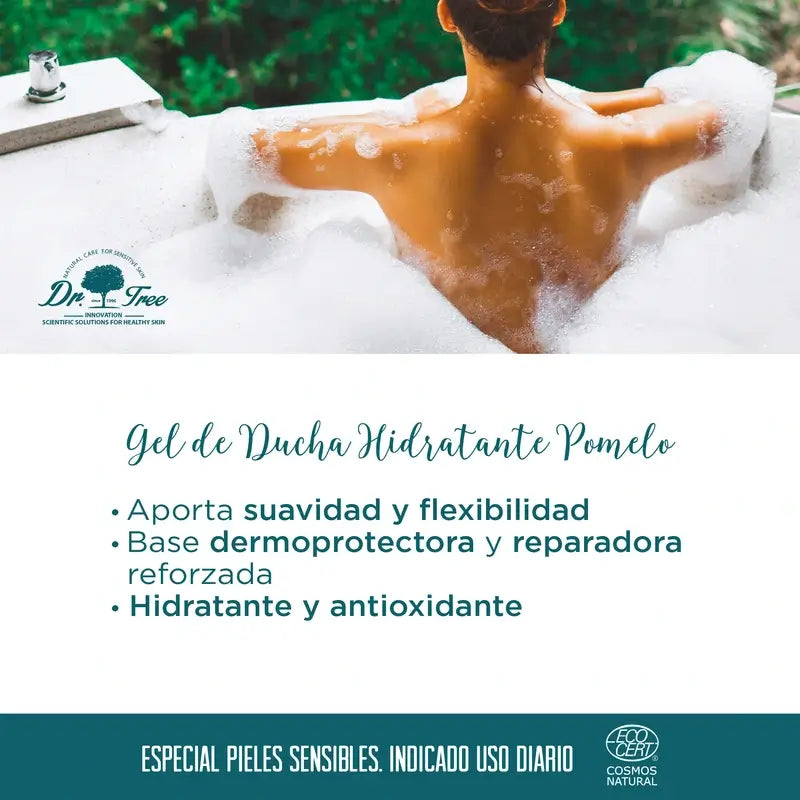  Dr. Tree Gel Doccia Naturale al Pompelmo Idratante Pelle Sensibile 500Ml