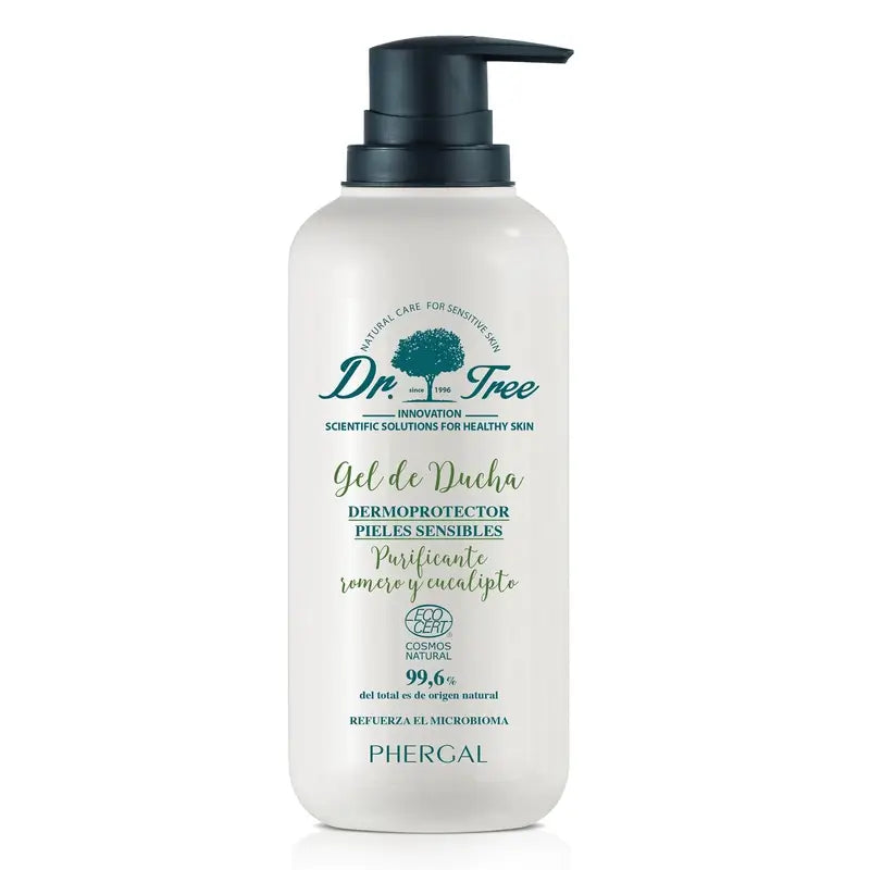 Dr. Tree Gel doccia purificante al rosmarino naturale per pelli sensibili 500 ml