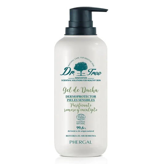Dr. Tree Gel doccia purificante al rosmarino naturale per pelli sensibili 500 ml