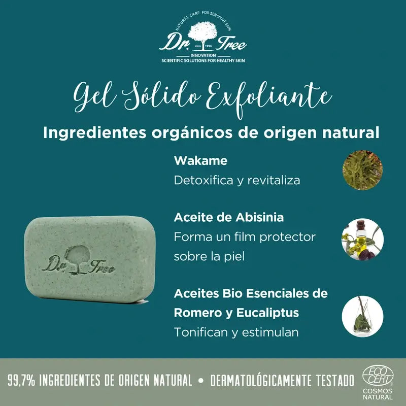 Dr. Tree Gel solido esfoliante naturale per pelli sensibili