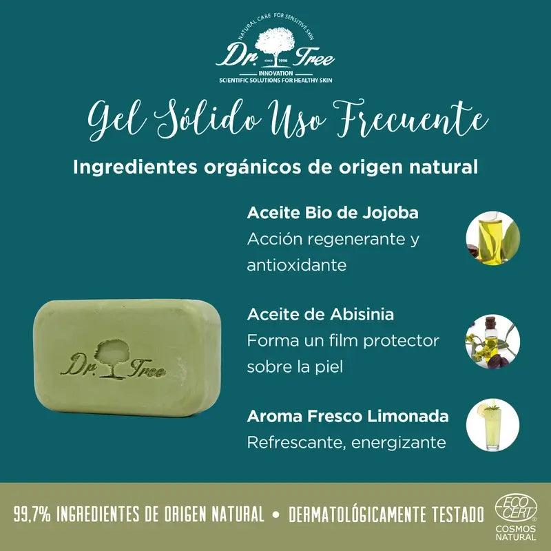 Dr. Tree Gel solido naturale per uso frequente Pelle sensibile