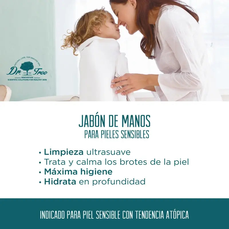 Dr. Tree Sapone naturale per le mani per pelli sensibili 400Ml