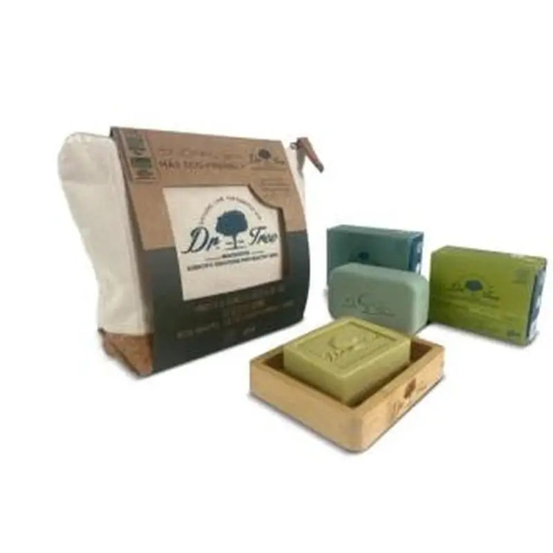Dr. Tree Borsa da viaggio Kit da viaggio Shampoo Gel Solido + Supporto Solido con Magnete