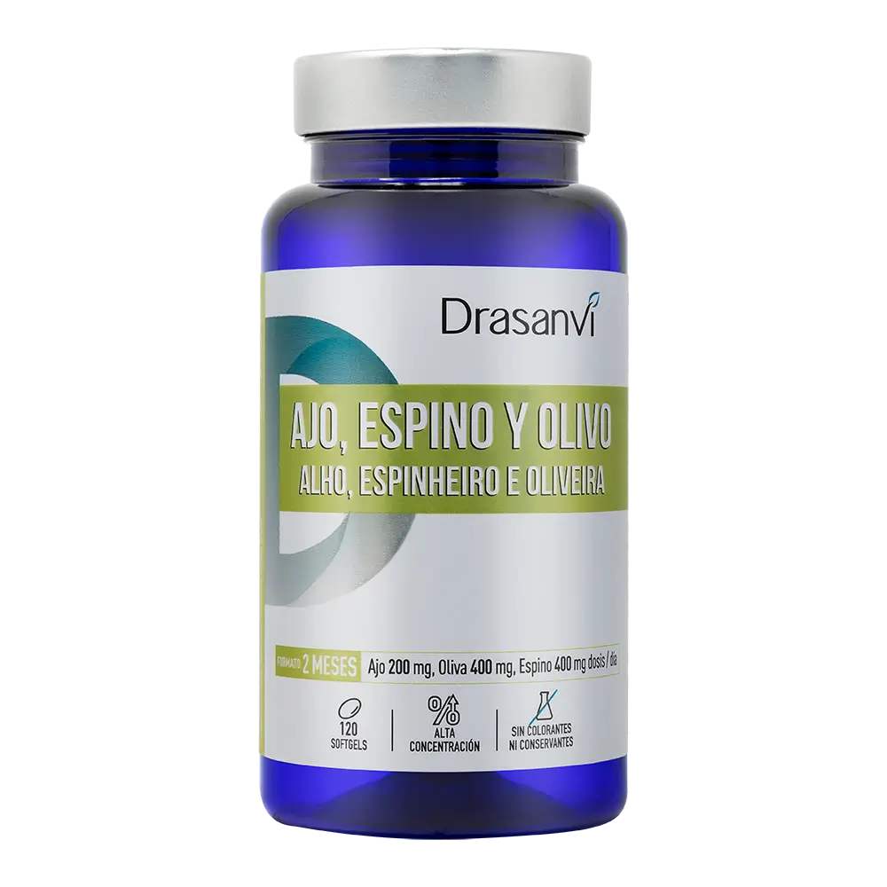 Drasanvi Aglio Biancospino Olivo 500Mg Barattolo Nutrabasic , 120 perle