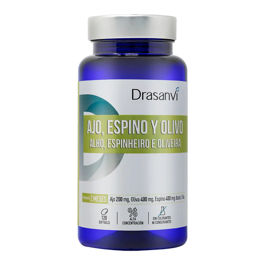 Drasanvi Aglio Biancospino Olivo 500Mg Barattolo Nutrabasic , 120 perle