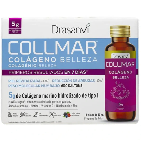 Drasanvi Collmar Collagene Bellezza Bevibile Frutti di Bosco, 8 fiale da 50 ml