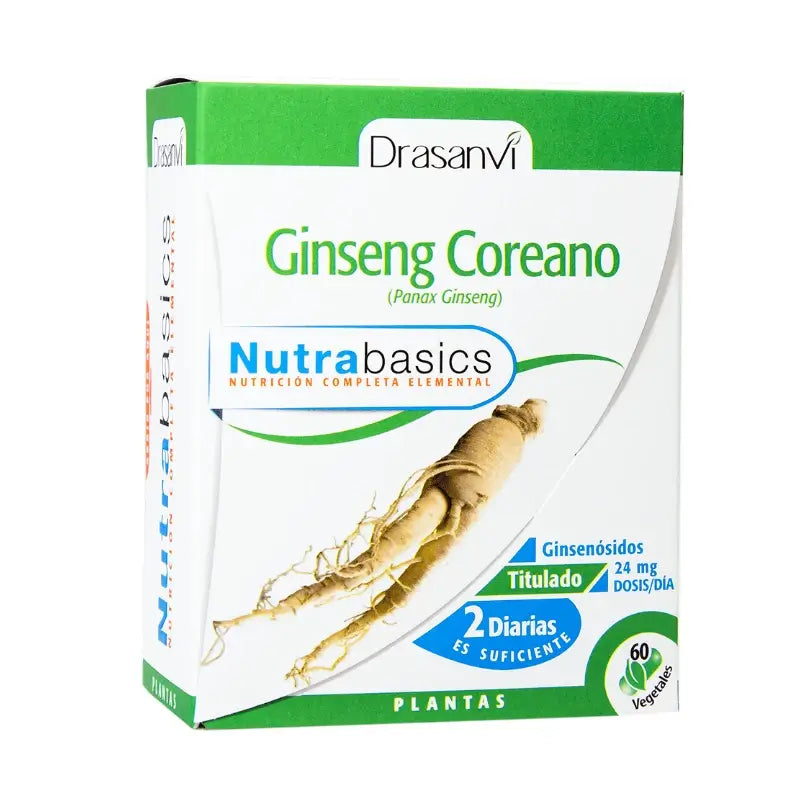 Drasanvi Ginseng Coreano 60 Capsule Bottiglia Nutrabasicos Drasanvi