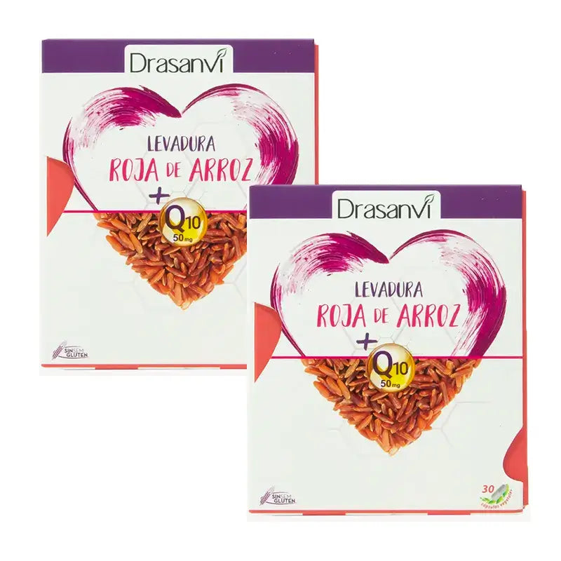 Drasanvi Lievito di Riso Rosso (2,9 Mg Monacolina K) Coenzima Q10, 2X30 Capsule