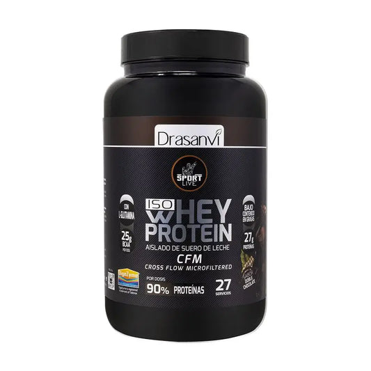 Drasanvi Sport Live Proteine Whey Isolate al Doppio Cioccolato, 800 grammi