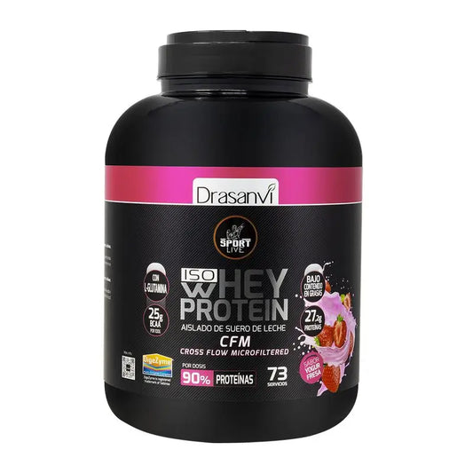Drasanvi Sport Live Whey Protein Isolate alla fragola e allo yogurt, 2 kg