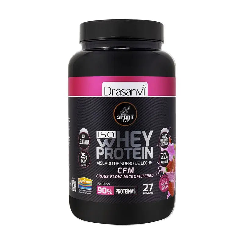 Drasanvi Sport Live Whey Protein Isolate alla fragola e allo yogurt, 800 grammi