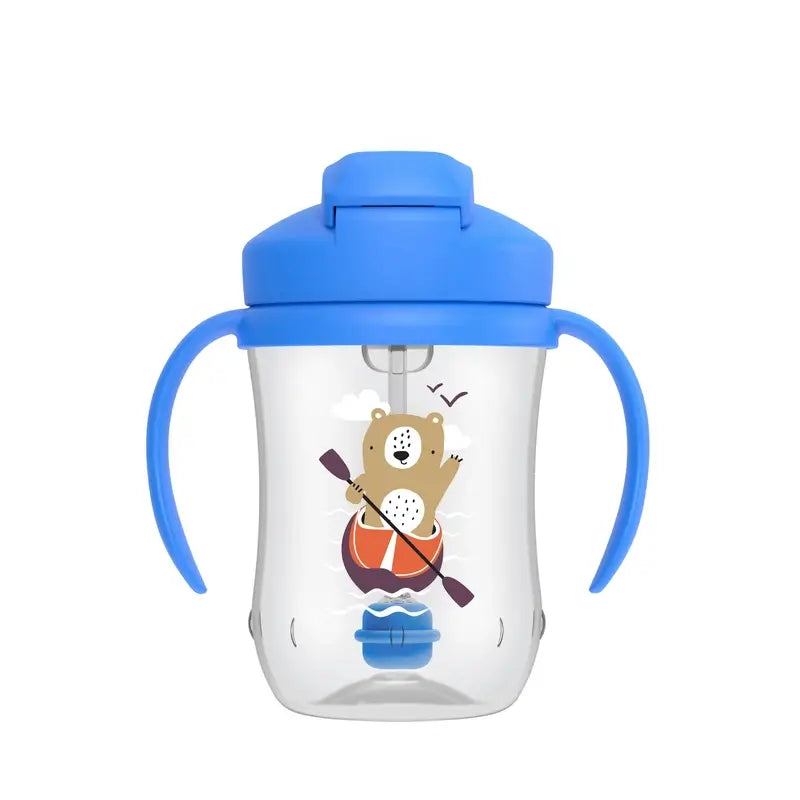 Dr.Brown's La mia prima tazza con cannuccia Orso blu , 270 ml