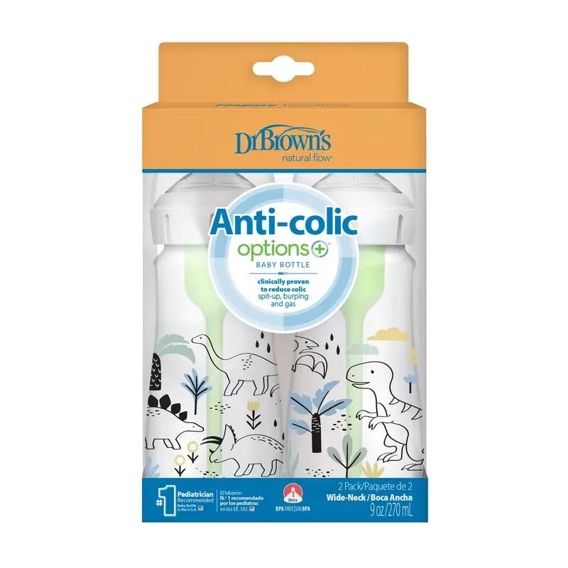 Confezione da 2 bottiglie Ba Dinosaur Pp Options+ del Dr.Brown's