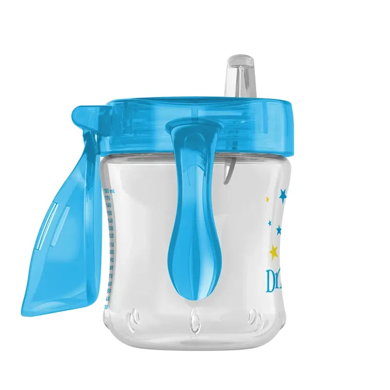 Tazza di transizione con boccaglio morbido Dr.Brown's Blue Stars, 180 ml