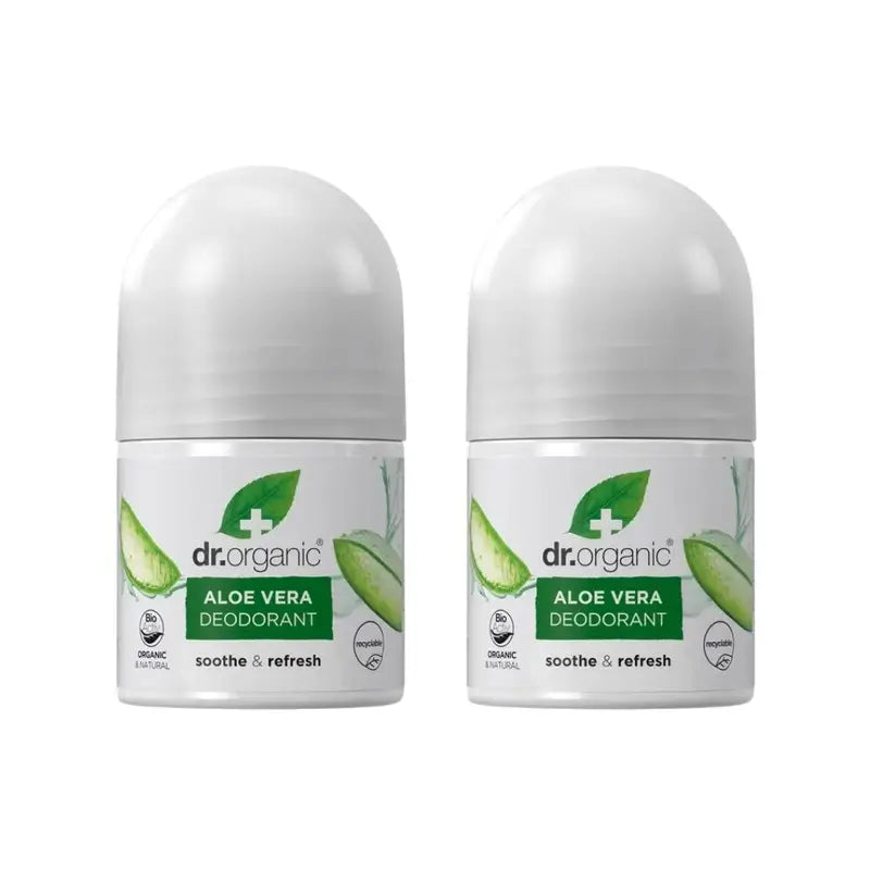 Deodorante all'aloe vera Dr.Organic, 2X50 Ml