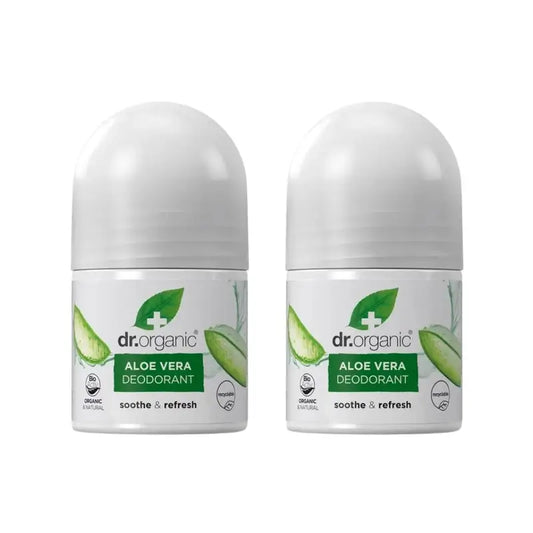 Deodorante all'aloe vera Dr.Organic, 2X50 Ml