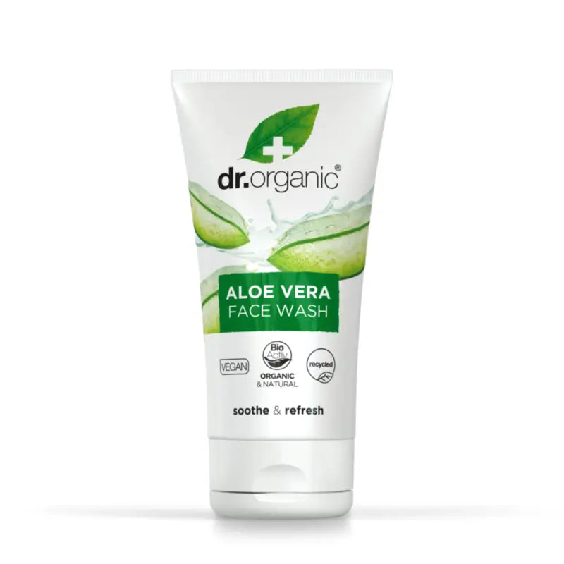 Dr.Organic Aloe Vera Detergente viso delicato, lenitivo e rigenerante, 125 ml