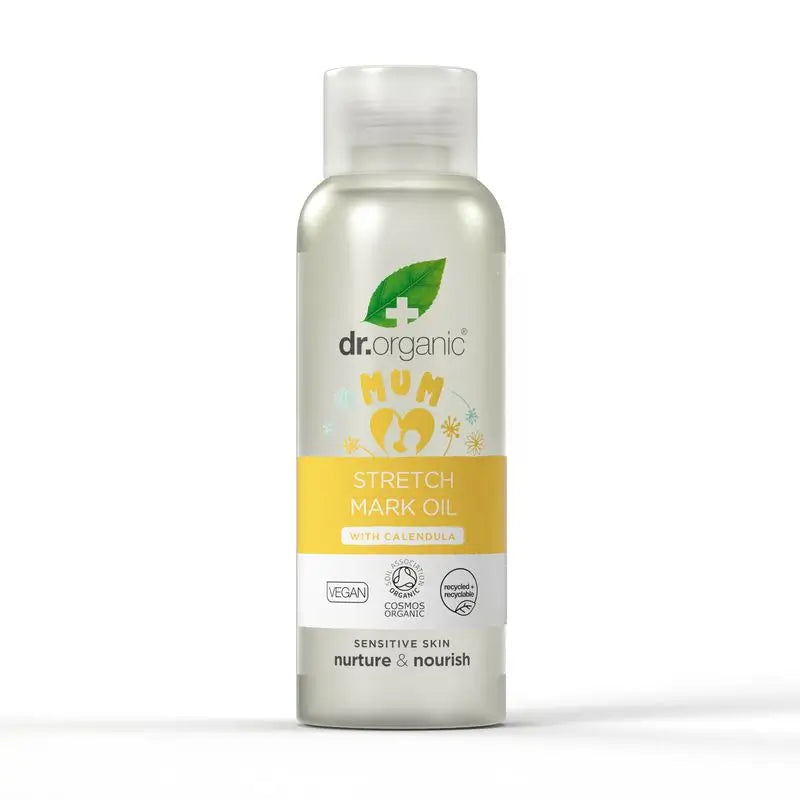 Olio per smagliature mamma e bambino Dr.Organic, rassodante, levigante, nutriente, 100 ml