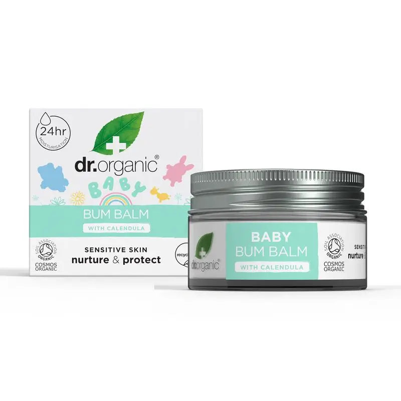 Dr.Organic Mummy & Baby Balsamo per il fondo del bambino protettivo, lenitivo e nutriente, 35 g