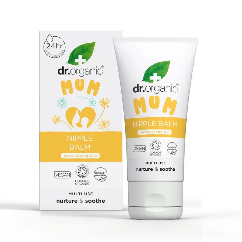 Dr.Organic Mum & Baby Balsamo per capezzoli Protettivo, Nutriente, Lenitivo, 30 ml