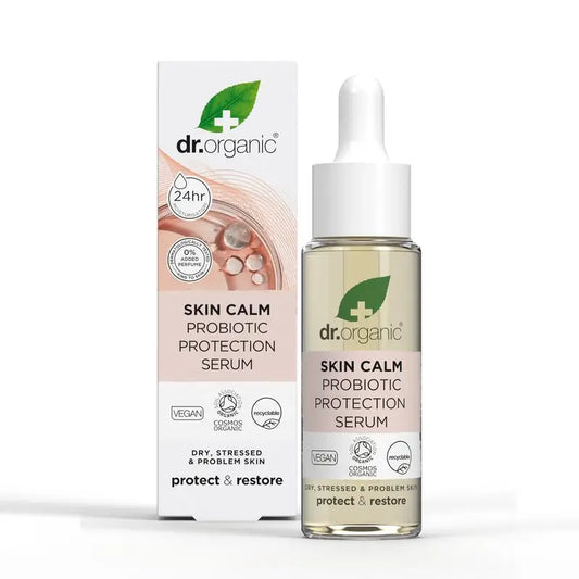 Dr.Organic Skin Calm Siero riequilibrante protettivo probiotico, 30 ml