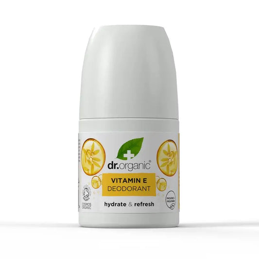 Dr.Organic Vitamina E Deodorante per pelli secche, 50 ml