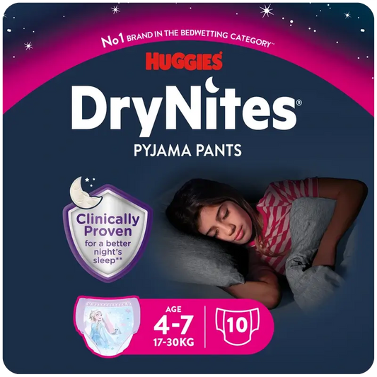 Drynites Pannolini notturni taglia 4-7 bambina, 10 pz.