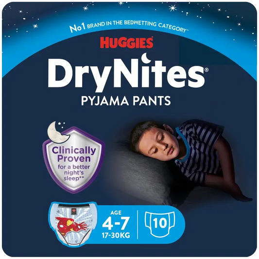 Drynites Pannolini notturni taglia 4-7 bambino, 10 pz.