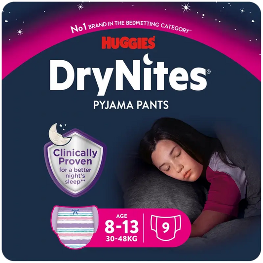 Pannolini notturni Drynites taglia 8-13 bambina , 9 pezzi