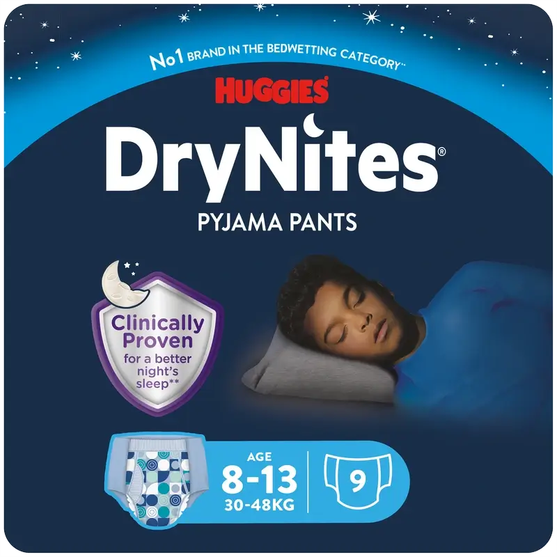 Drynites Pannolini notturni taglia 8-13 Ragazzo, 9 pezzi